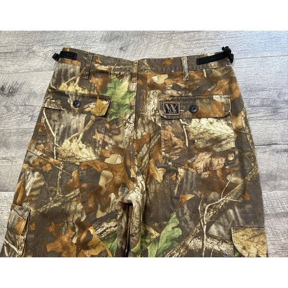 Walls Camo Pants Mens 34x32 Reinforced Hunting Advantage Timber Cargo Adjustable - Picture 3 of 15